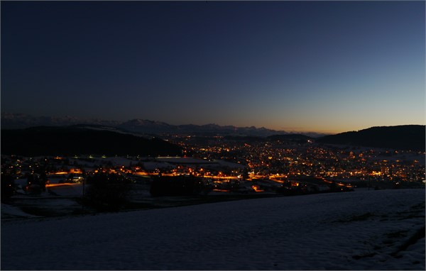 Stille Nacht über dem Wynental (Foto M. Hiltmann)